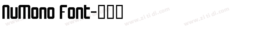 NuMono Font字体转换